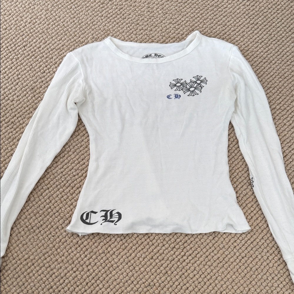 Chrome White Long Sleeve Top
